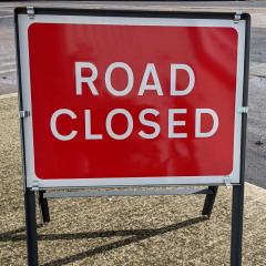 Road Closed Metal Sign Frame