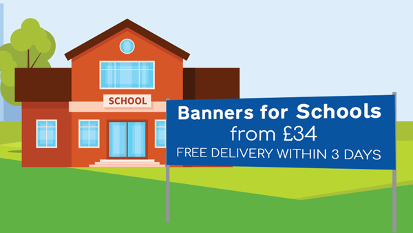 School banners from only £34