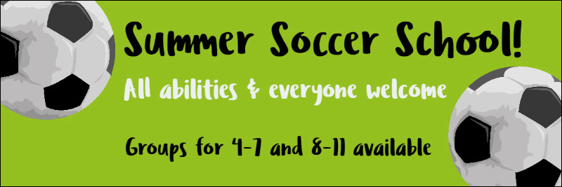 summer soccer school banner