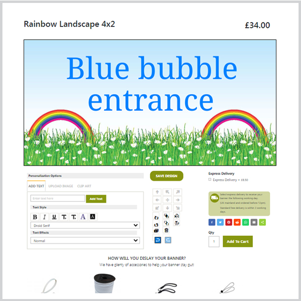 The Banner Hub - Blue Bubble Entrance Example The Banner Hub - Blue Bubble Entrance Example