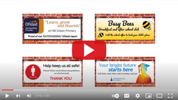 Printed school banners from £34